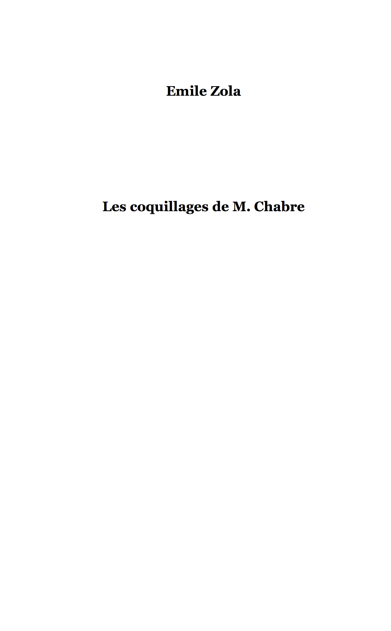 Les Coquillages De Mr Chabre Resume Les coquillages de M. Chabre | premierchapitre