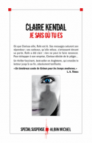 lisez le premier chapitre de Je sais où tu es (parution le )