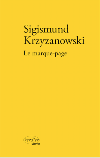 Le marque-page de Sigismund Krzyzanowski